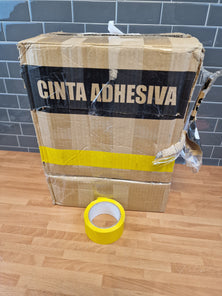 Cinta Adhesiva, color Amarillo, Cinta para Embalaje y Organizar tus Cajas y Envíos