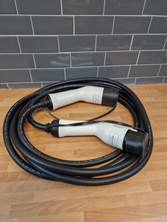 bokman EV Cable de Carga Tipo 2, Modo 3 / 32A / 7,2kW / Monofásico / 5 Metros,  Tipo 2 a Tipo 2