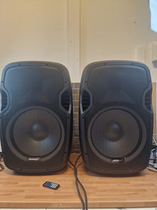 Dos Altavoces Activo y Pasivo de 15" - Potencia de 500W - Altavoz Amplificado