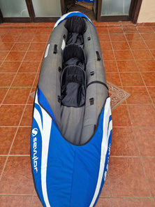 Kayak Inflable Hudson, Canoa Canadiense 2+1 Personas, Kayak de mar, 374 x 89 cm