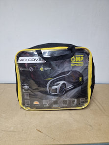 OMP Speed Funda Cubre Coche Exterior/Interior, Impermeable, 3 Capas, Talla M, 457 x 165 x 120 cm