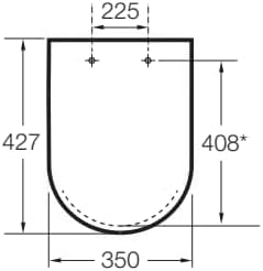 Roca ,NUEVO, Asiento y Tapa Supralit®, Caída Amortiguada, The Gap Square Compacto, Blanco