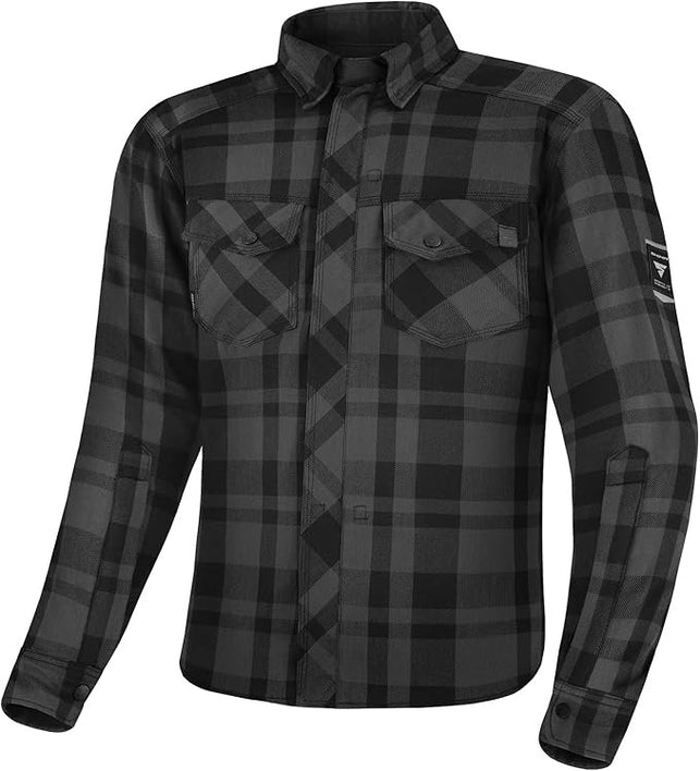 Camisa Moto Chaqueta Hombre Algodóncon FiberQL Aramida Protector