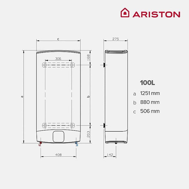 Termo Eléctrico 100L, Calentador de Agua Eléctrico 100 Litros Vertical, con Luz Piloto