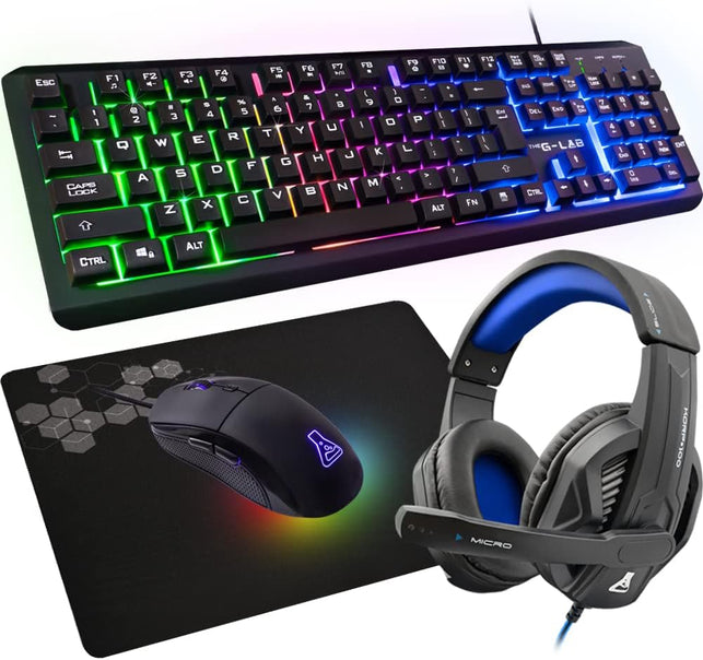 Combo Seleniu,,Teclado,Auricular,Raton,alfombrilla,PC/PS4/PS5/Xbox One/Xbox Series X