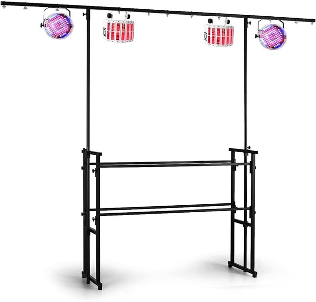 Soporte iluminacion Luces de Discoteca - Altura Regulable de la Barra T de 211 hasta 251 cm -