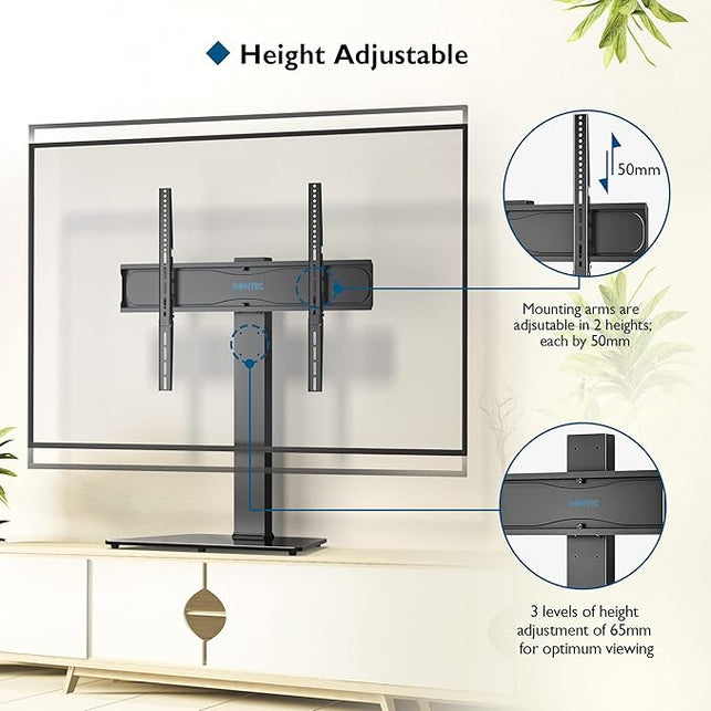 Soporte TV de Mesa para Televisores de 42 a 86 Pulgadas, Soporte TV pie Altura