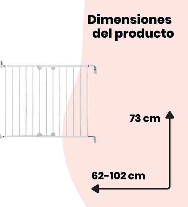 🟢Barrera de seguridad extensible para escaleras y puertas,para aberturas de 62-102 cm,