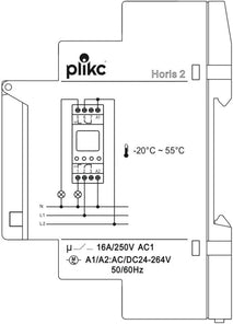 Plikc Horis 2 Timer - Interruptor semanal Digital (2 Canales).