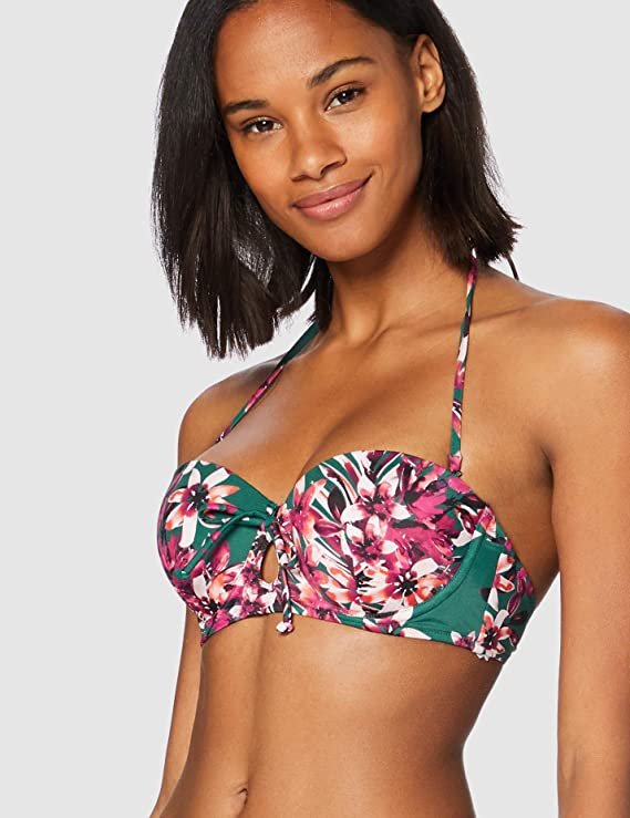 🟢Iris & Lilly Parte de Arriba de Bikini Bandeau Mujer