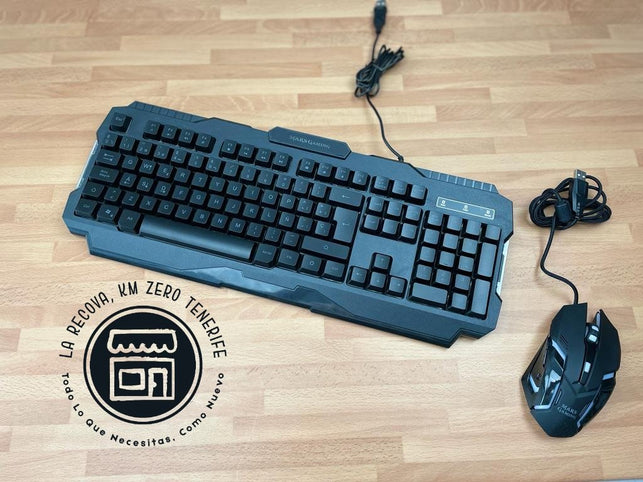 🟢Teclado Pack Gaming RGB de Teclado, Ratón  Idioma Español