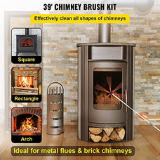 🟢Deshollinamiento Limpieza de Chimenea 39FT Sooteater Kit de Limpieza de ChimeneaEsta Herramienta