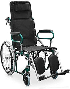 Silla de ruedas reclinable con reposacabezas, ancho asiento 46 cm