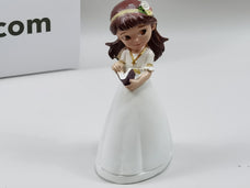 🟢Dekora - Figura Decorativa Niña para Tarta de Primera Comunion - 13 cm